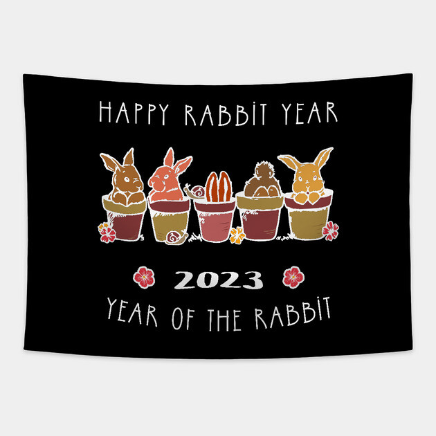 Year of the Rabbit | 2023 Chinese New Year Tapestry by REG