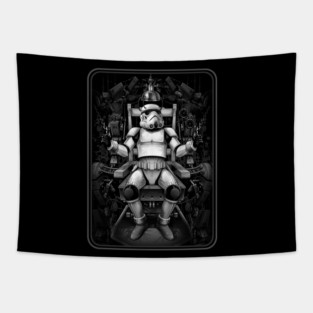on death chair Tapestry