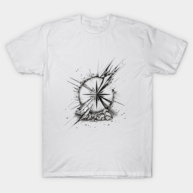 Broken Compass T-Shirt by T-signs