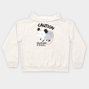 Polite But Feral Possum Kids Hoodie