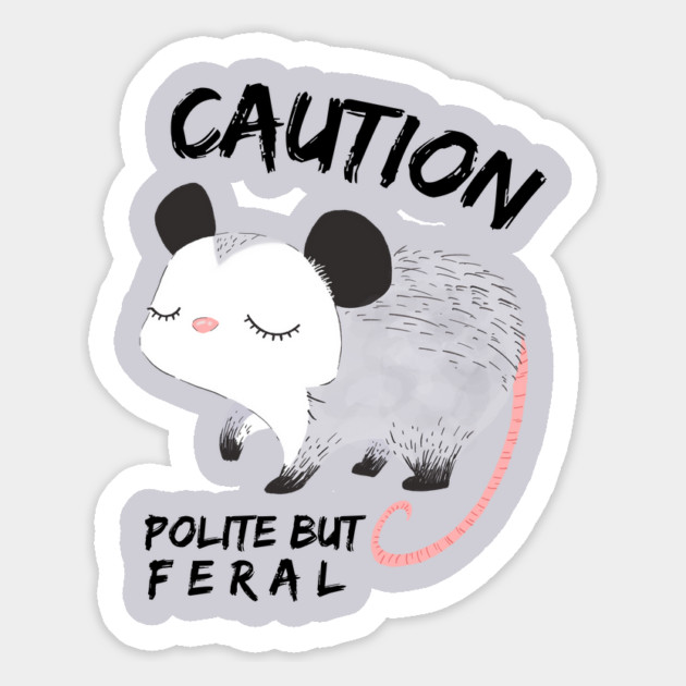 Polite But Feral Possum Magnet by The WYLD Tribe