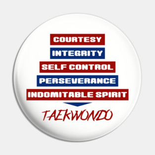 Tenets of Taekwondo Pin