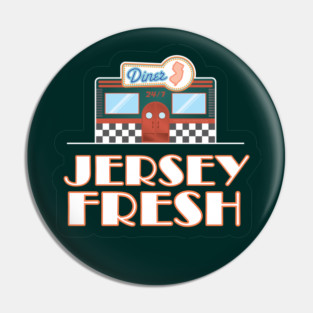Jersey Fresh Retro New Jersey Diner Sign Pin