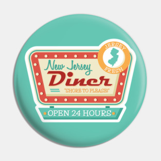 Retro New Jersey Diner Sign Pin