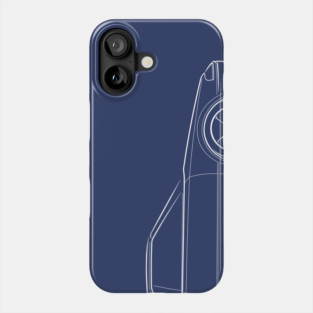 1986 Toyota MR2 W10 - profile stencil, white Phone Case