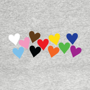 Hearts Progress Pride T-Shirt