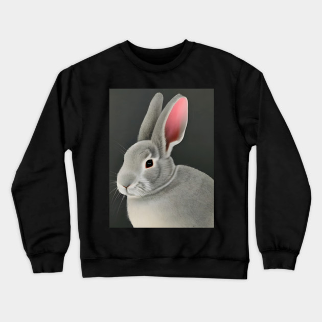 Rabbit Painting Crewneck Sweatshirt by animegirlnft