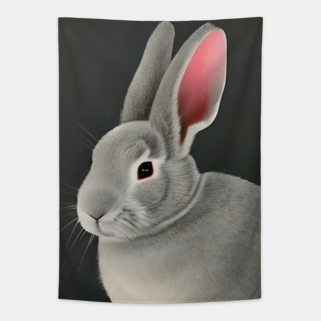 Rabbit Painting Tapestry by animegirlnft
