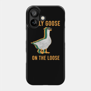 Silly Goose on the loose Retro Phone Case