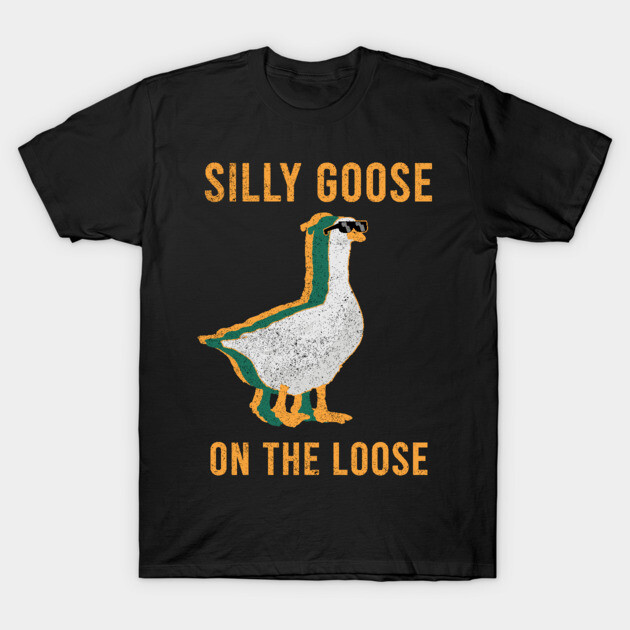 Silly Goose on the loose Retro T-Shirt by Mortensen