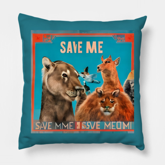 Defend Animals Pillow by animegirlnft