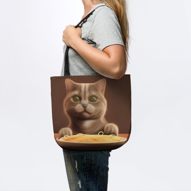 Cat eating spaghetti by animegirlnft