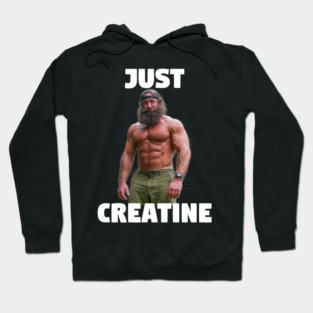Liver King "Just Creatine" Gym Meme Hoodie