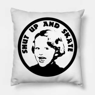 Shut up and skate riot grrrl skater shirt Pillow