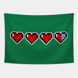 Pixel Hearts Tapestry