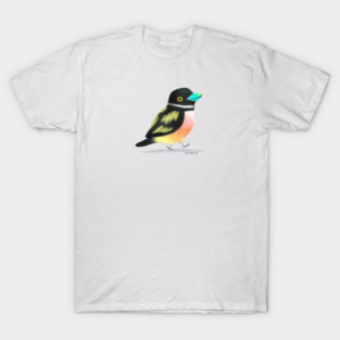 Black and Yellow Broadbill Bird 2 T-Shirt