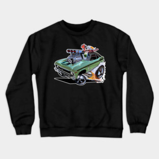 SUPER Nova green muscle car1970 Nova SS Crewneck Sweatshirt