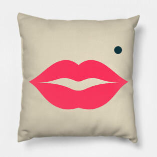 MM, lips Pillow