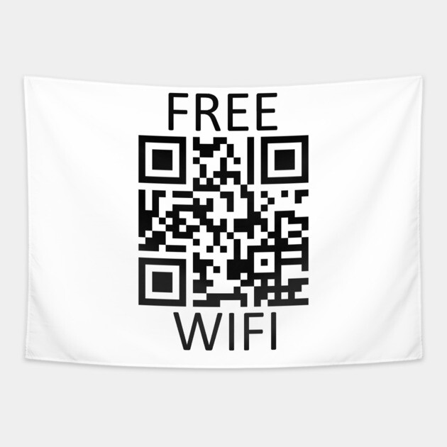 Free Wifi QR Code Never Gonna Give You Up Wifi Code Tapestry