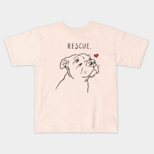 Rescue Dog, Pitbull, Rescue Mom, Adopt Don't Shop Kids T-Shirt
