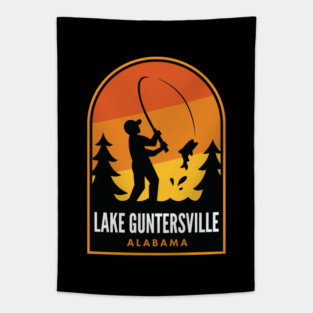 Lake Guntersville Alabama Fishing Tapestry