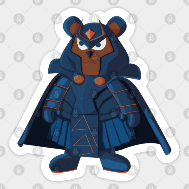 SAMURAI BEAR Sticker by droidmonkey