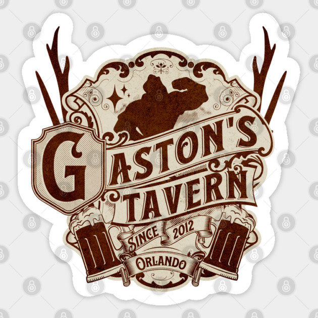Gaston's Tavern Orlando Florida from Beauty and the Beast Sticker by Joaddo