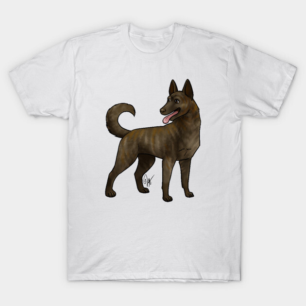 Dog - Dutch Shepherd - Short Haired T-Shirt by Jen's Dogs Custom Gifts and Designs