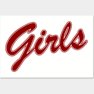 Girls Athletic-Style Script Posters and Art