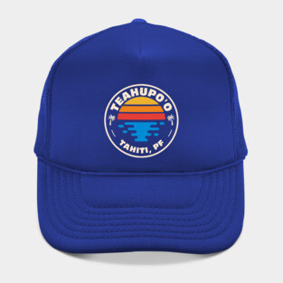 Retro Teahupo'o Tahiti Vintage Beach Emblem Hat