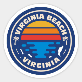 Retro Virginia Beach Virginia Vintage Beach Emblem Sticker