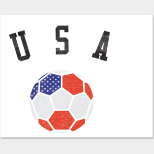 USA Soccer Team Heritage Flag Posters and Art