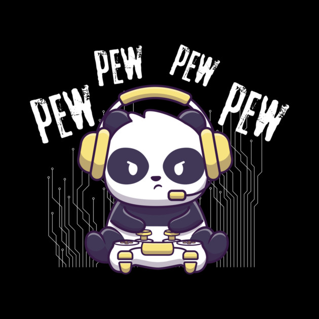Gaming Panda Pew Pew Video Game Addict by The WYLD Tribe