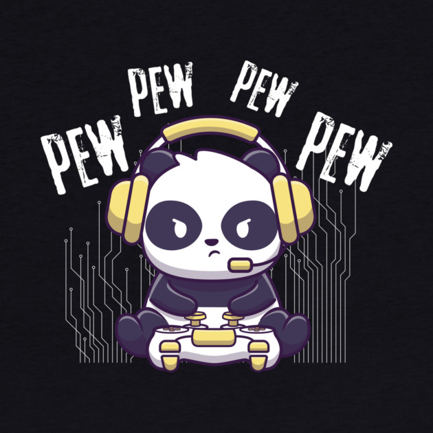 Gaming Panda Pew Pew Video Game Addict by The WYLD Tribe