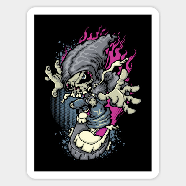 Skate or Die Magnet by Grave Digs