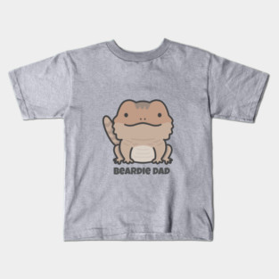 Brown Bearded Dragon Dad Kids T-Shirt