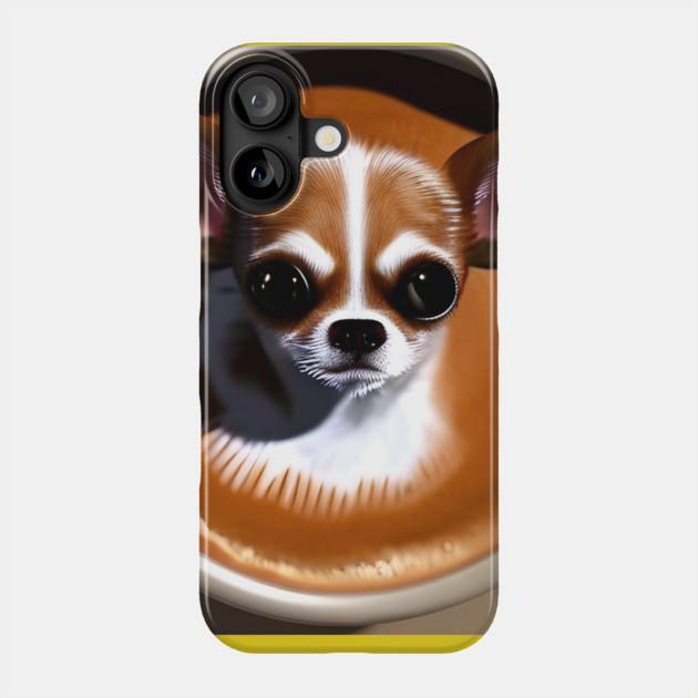 Puppuccino Chihuahua Phone Case by animegirlnft