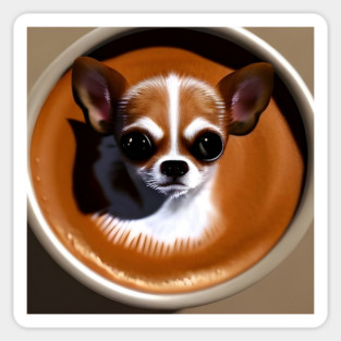 Puppuccino Chihuahua Magnet