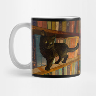 Little Library Cat Mug