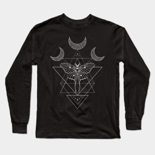 Luna Moth Fairy Moons Long Sleeve T-Shirt