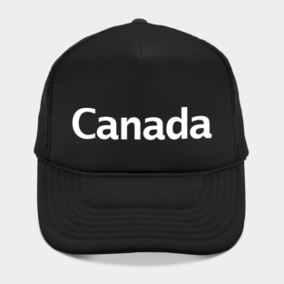 Canada Minimal Typography White Text Hat