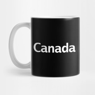Canada Minimal Typography White Text Mug