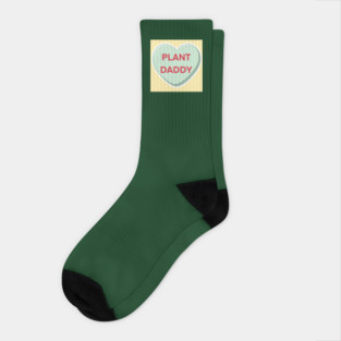 Plant Daddy (Candy Heart) Socks