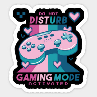 Do Not Disturb Gaming Mode Activated Video Gamer Retro Sticker