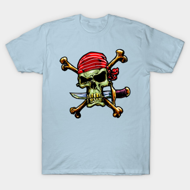 Skull Crossbones & A Knife T-Shirt by Luis Diaz