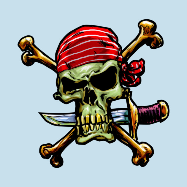 Skull Crossbones & A Knife by Luis Diaz