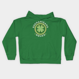 Shenanigans Squad Funny Saint Patricks Day Matching Group Kids Hoodie