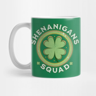 Shenanigans Squad Funny Saint Patricks Day Matching Group Mug