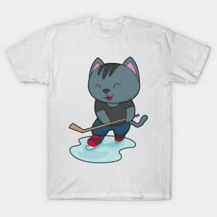 Cat Ice Hockey Ice hockey stick T-Shirt