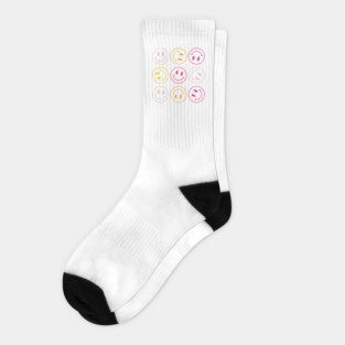 Preppy Smiley Faces Socks